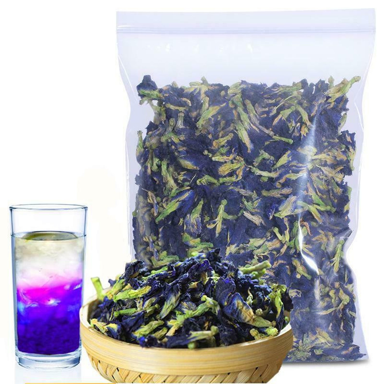 Pure Dried Butterfly Pea Flowers Blue Herbal Tea Etsy Canada