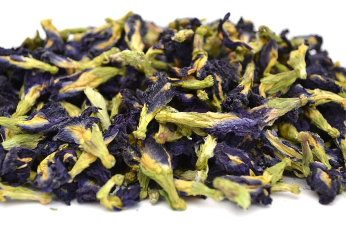 1.0 Ounce OF 100 Dried Butterfly Pea Flowers Blue Herbal Tea Etsy