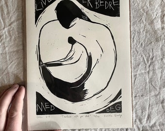 Tenker ofte på det - Original linocut