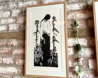 Mother - original linocut