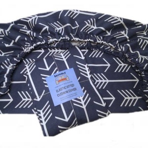 Replacement Elastic Fitted & Protective Cushion Cover | Indoor Furniture, sofa, lounge chair, bench, RV, Camper...Arrow Tribal Southwest