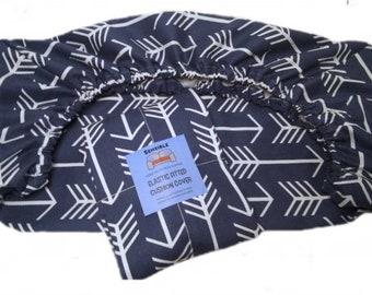 Replacement Elastic Fitted & Protective Cushion Cover | Indoor Furniture, sofa, lounge chair, bench, RV, Camper...Arrow Tribal Southwest