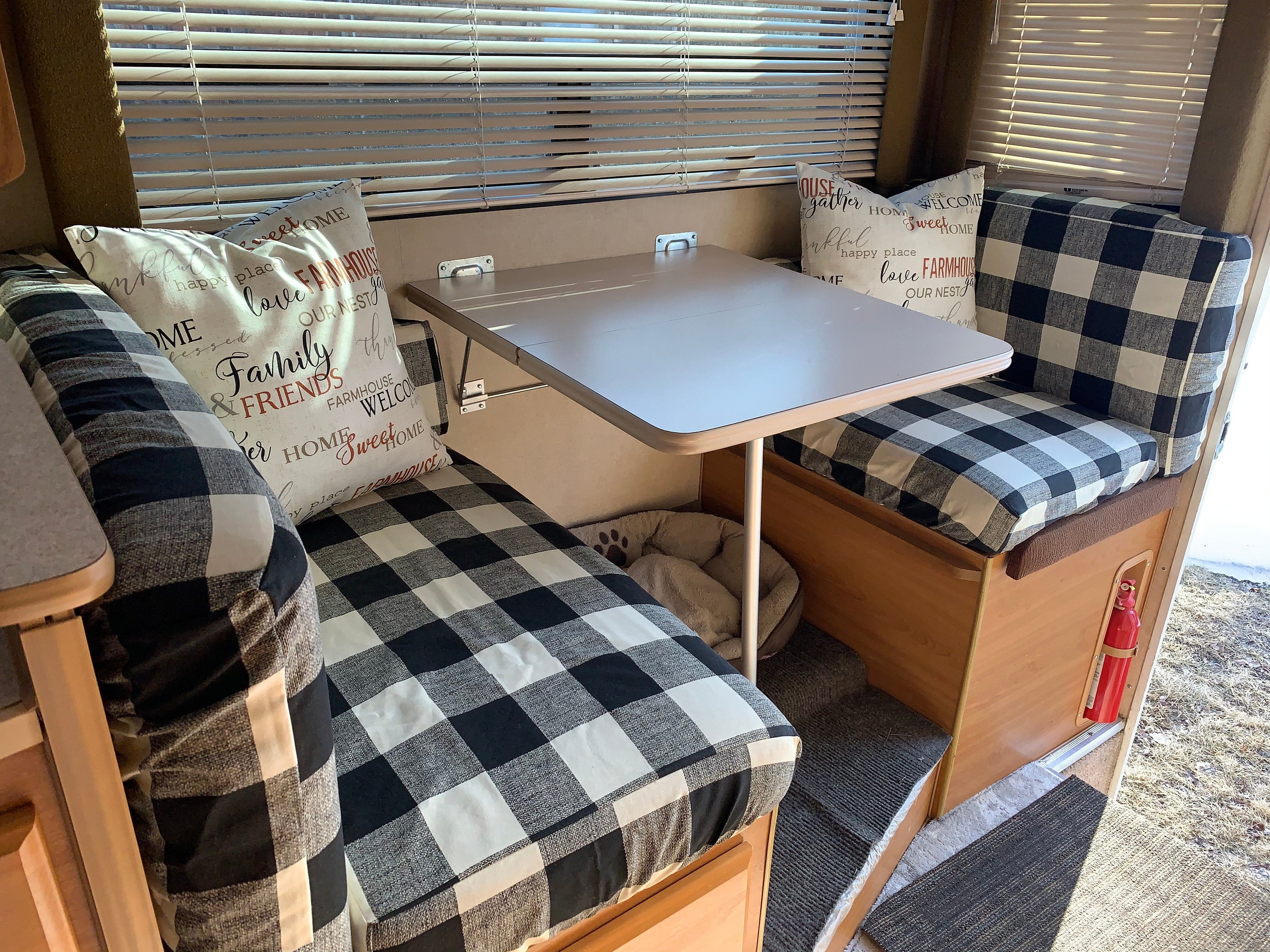 NOT A SET - Buffalo Plaid RV Cushion Cover | Custom, Elastic Fitted ...
