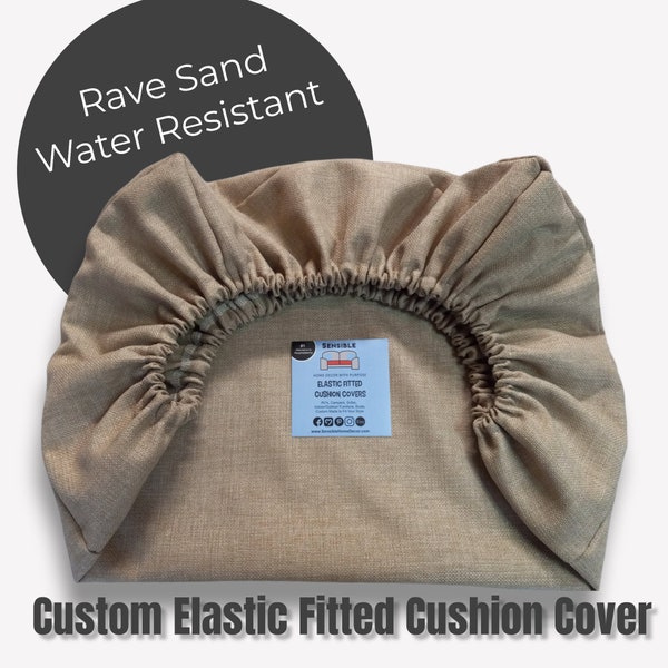 Replacement Water Stain Resistant Elastic Protective Cushion Cover - indoor/outdoor furniture, patio, RV, camper, boat, bench - Rave Solid