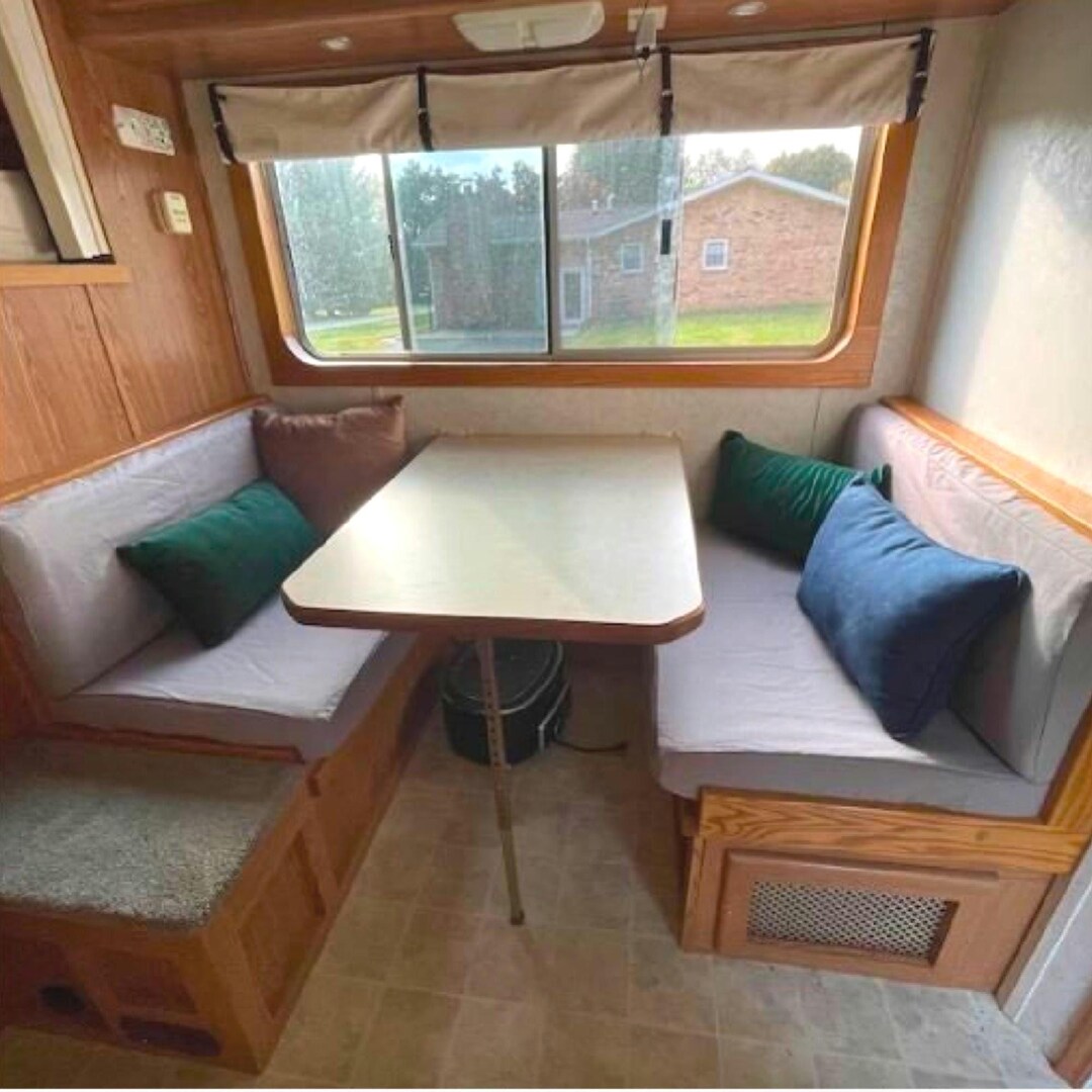 NOT A SET - Duck Canvas Custom Elastic Fitted Cushion Cover, RV Dinette ...