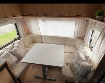 Anpassat kuddfodral till diningrum för husbilar - U-formad, elastisk passform - Tillverkad i USA - Pris per set