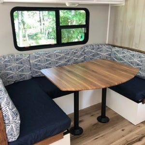 Water Resistant Elastic Protective Cushion Cover - indoor/outdoor furniture, sun room, patio, deck, RV, camper, boat - Foster boho