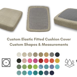 Water Stain Resistant Elastic Protective Cushion Cover - outdoor furniture, patio, RV, boat, bench - Rave Choice of Color