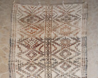 XL Beni Ourain Rug: 6'0'' X 13'3'' Vintage Moroccan Berber Wool Rug