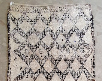 Large beni ourain Moroccan handmade wool vintage berber diamonds rug, 6'7'' X 10'8'' rug, boho rug, wool rug, Tapis, marokko teppich