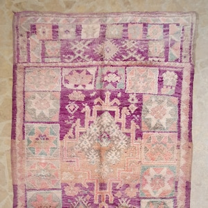 Vintage Moroccan handmade area rug boujad berber boho 6X9 rug, wool rug, handmade moroccan rug, Tapis marocain, marokko Teppich