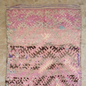 Vintage Moroccan handmade Berber wool boho rug, 6&#39;4&#39;&#39; X 10&#39;7&#39;&#39; wool rug