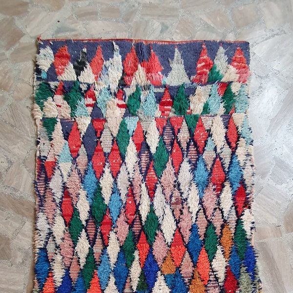Vintage Moroccan berber bohemian 3'9'' X 5'8'' rug, Tapis marocain, marokko Teppich, Alfombra Marroquí