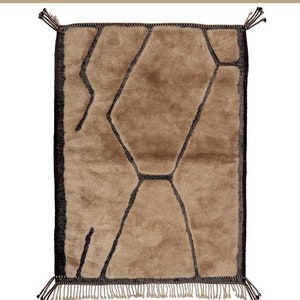 Moroccan berber Beni Mrirt Premium clean and soft wool rug, Tapis marocain, custom Moroccan rug