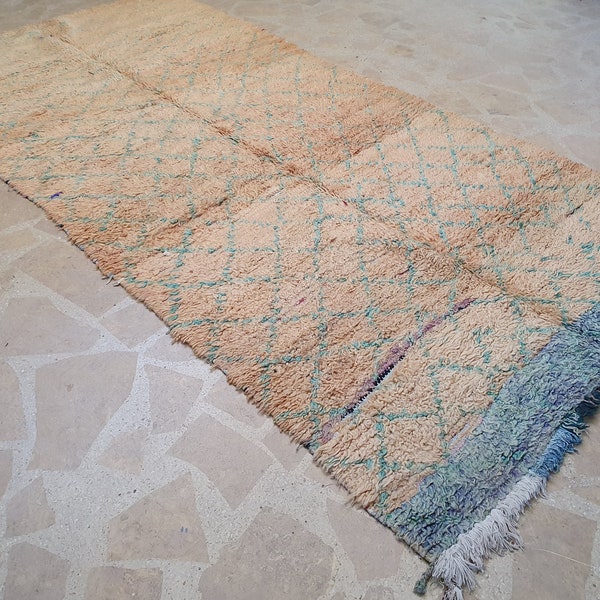Moroccan vintage berber boho 4X9 rug, wool rug, Tapis marocain, marokko Teppich, Alfombra Marroqui