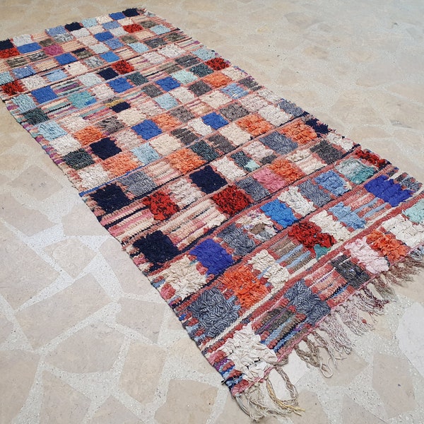 Vintage Moroccan berber bohemian 3'0'' X 6'3'' rug, Tapis marocain, marokko Teppich, Alfombra Marroquí