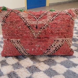 Vintage berber moroccan pillow case, moroccan pillow, 16&#39;&#39; X 21&#39;&#39; pillow cover, decorative pillow, boho throw pillow