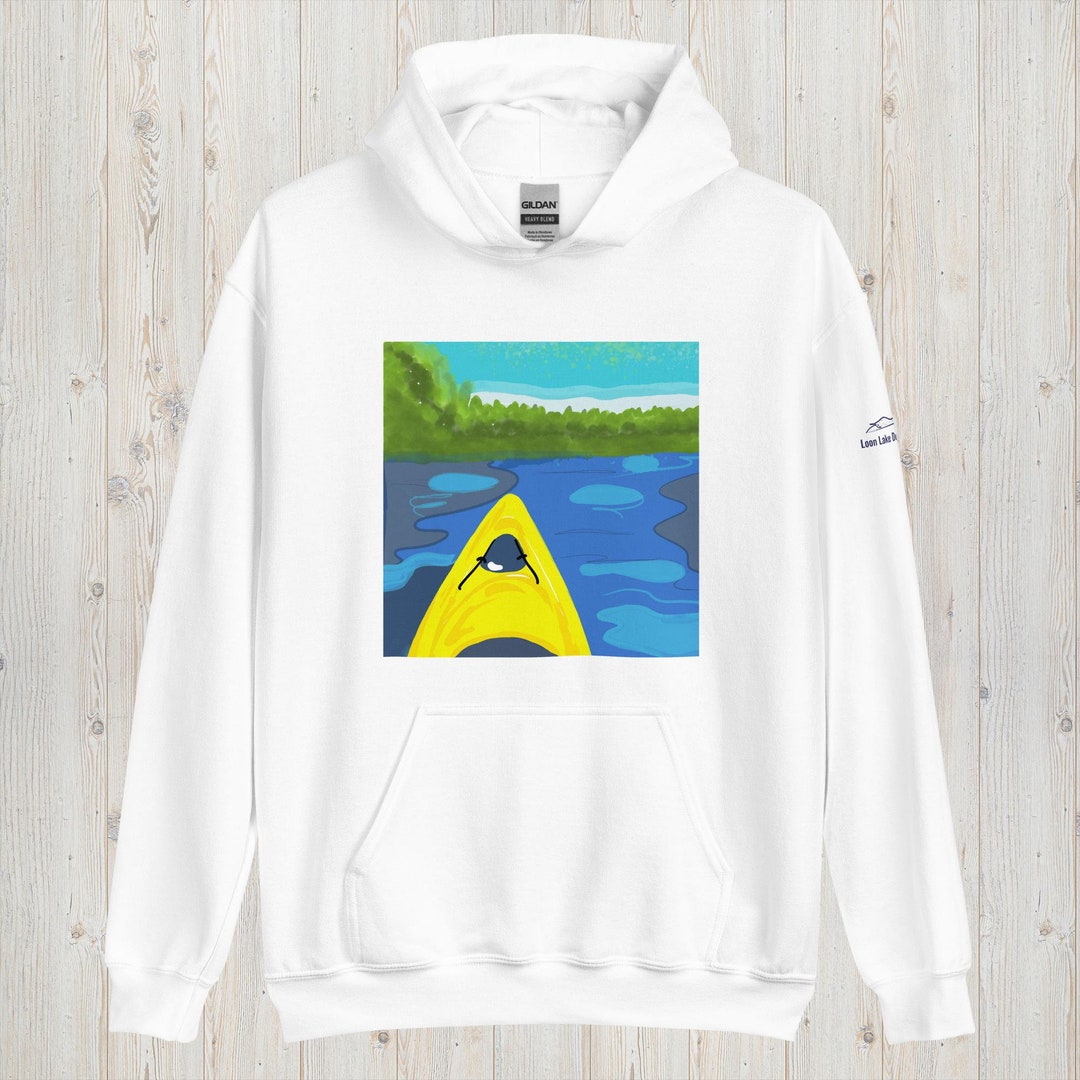 Kayak Hoodie With Left Sleeve Loon Logo Etsy
