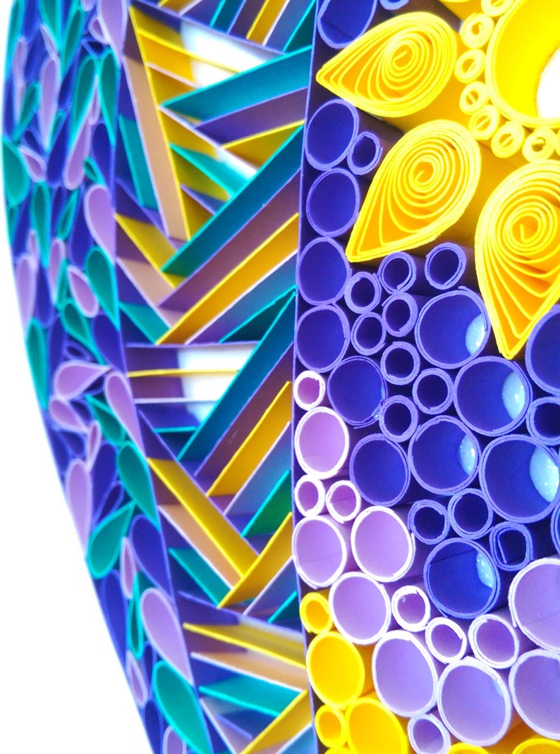 Quilling Paper Wall Art Hot Air Balloon Zentangle Frame Etsy