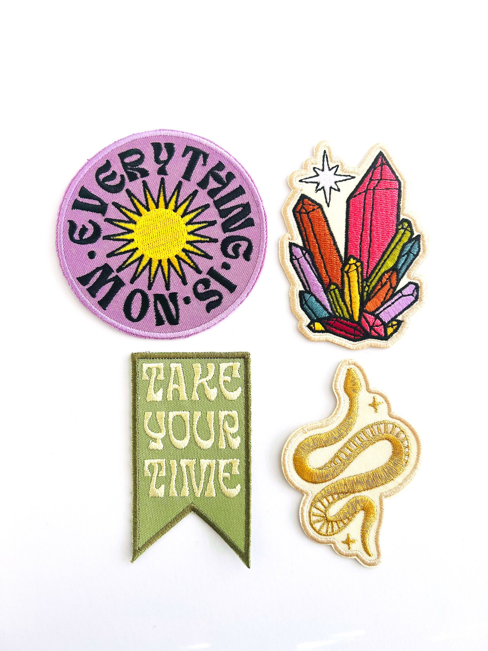 Take Your Time Embroidered Iron-on Patch, Trendy, Cute Small Gifts ...