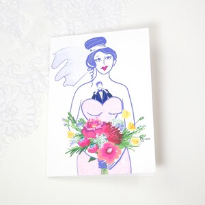 Wedding card | Bride and Groom | wedding Invitation | Humor | Funny Wedding Card | Wedding Bouquet