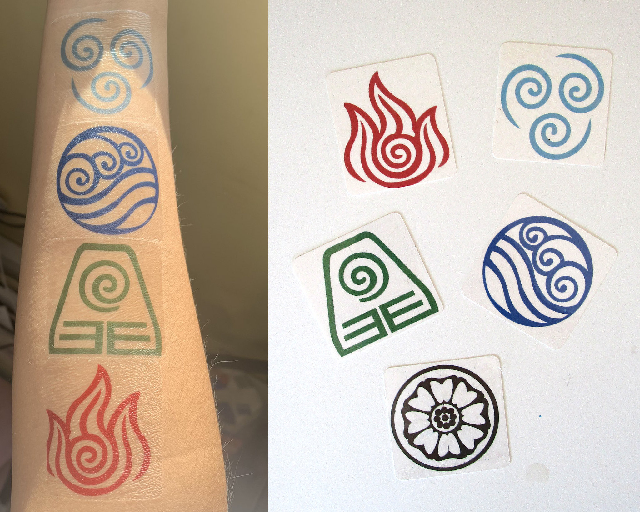 ATLA Symbols Temporary Tattoos - Etsy ATLA Symbols Temporary Tattoos - Etsy