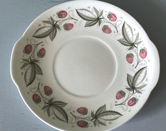 SUSIE COOPER Wild Strawberry Bone China Cake or Sandwich Platter Serving Plate Dish