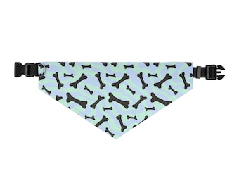 It&#39;s Raining Bones Pet bandana collar