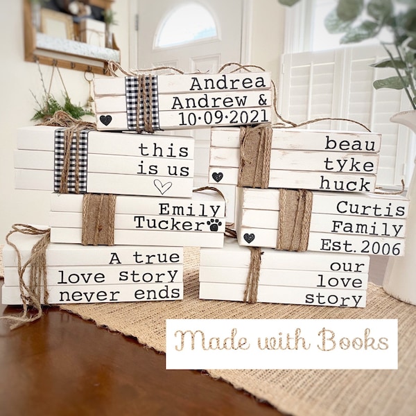 Books With Names on Spine Etsy