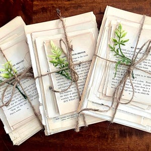 Vintage book table decor, next chapter themed bridal shower, book pages wedding centerpiece, literary wedding decor, book themed decor image 4