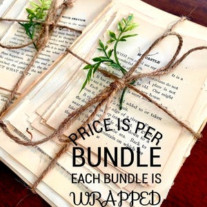Vintage book table decor, next chapter themed bridal shower, book pages wedding centerpiece, literary wedding decor, book themed decor image 2