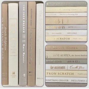 May include: A stack of books with white and beige covers. The titles of the books are visible, including "The Jazz Palace", "A Mother to Measure", "The Family Fang", "Getting to Us", "From Scratch", "Upity Women", "Jane Austen, The Secret Radical", "Adam in Eden", "The Assistants", "From Scratch", "Something Greater", and "Patron Saint of Second Chances".