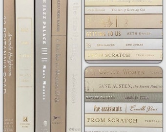 BESTSELLER Used books for decor bookshelf, neutral book bundle, aesthetic display books, bookshelf decor, neutral book for staging interior