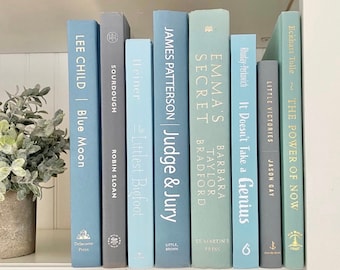 Books for home decor, neutral  aesthetic book, seasonal colored book, book for shelf table bookcase, kids room decor, book bundles in color