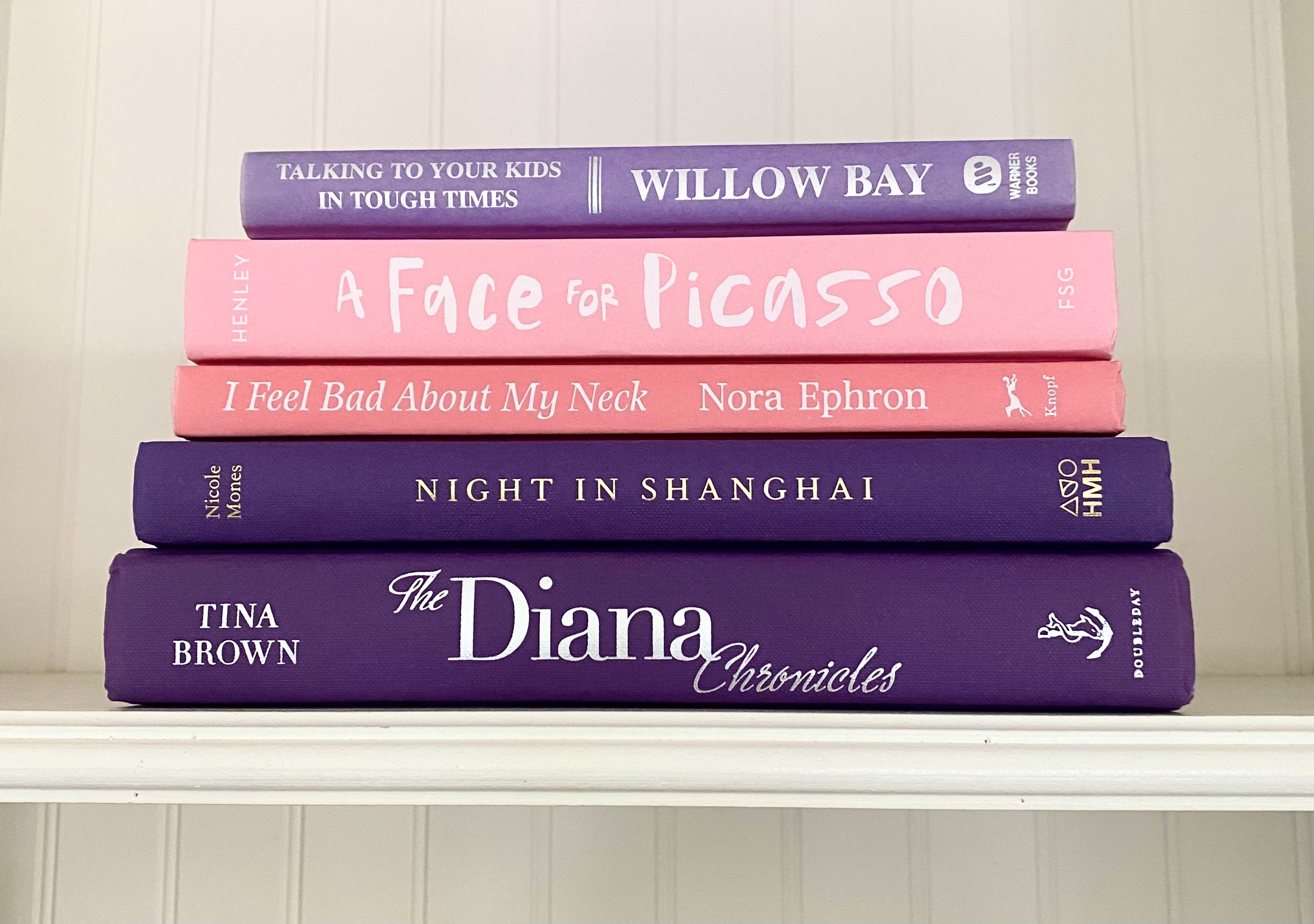 Purple Pink Decorative Book Collection: Modern Book Display - Etsy