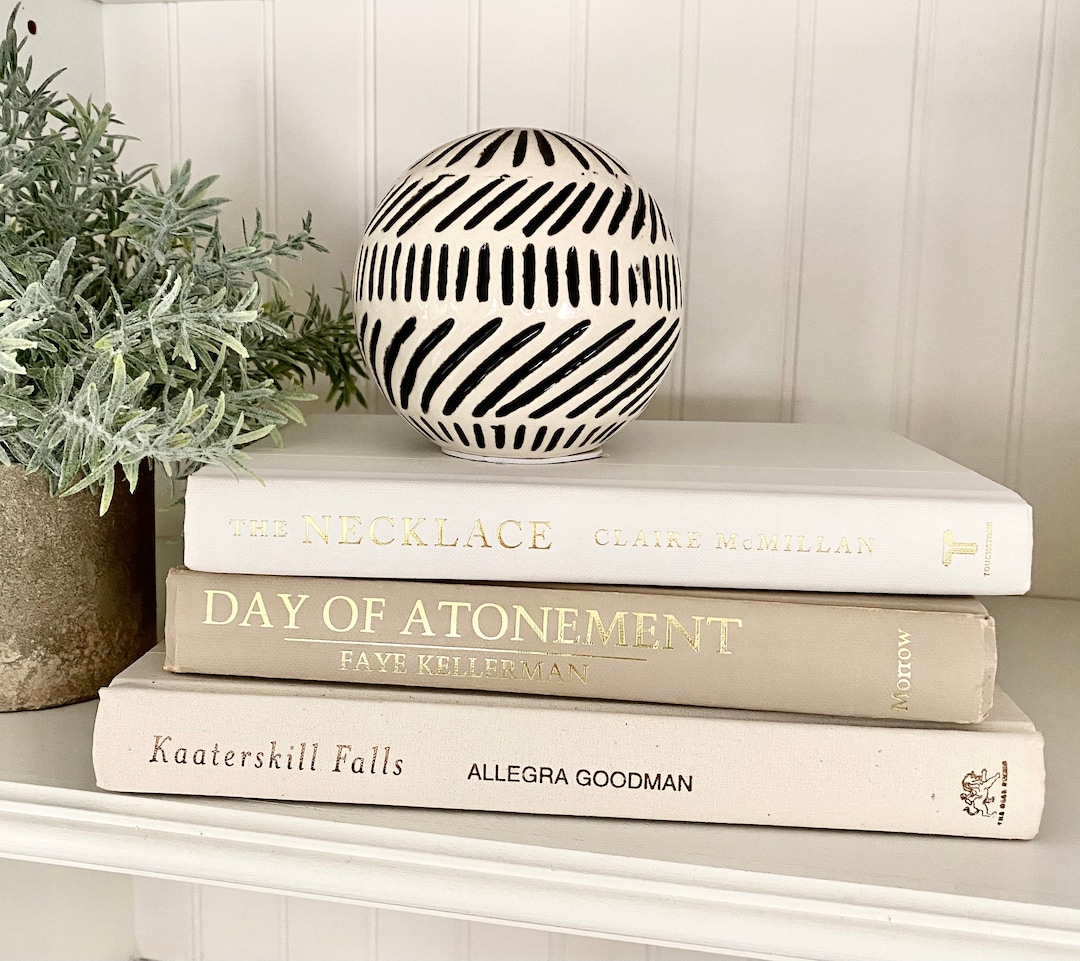 Neutral Books, Staging Books, Home Decor, Decorative Books, Bookshelf Decor, Book Bundle,modern