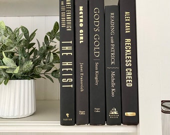 Black Decorative Books: Bookshelf Decor, Home Staging