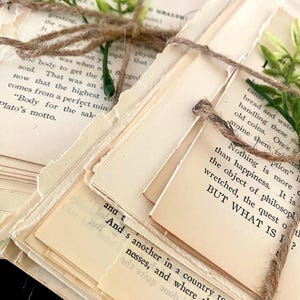 Vintage book table decor, next chapter themed bridal shower, book pages wedding centerpiece, literary wedding decor, book themed decor image 8