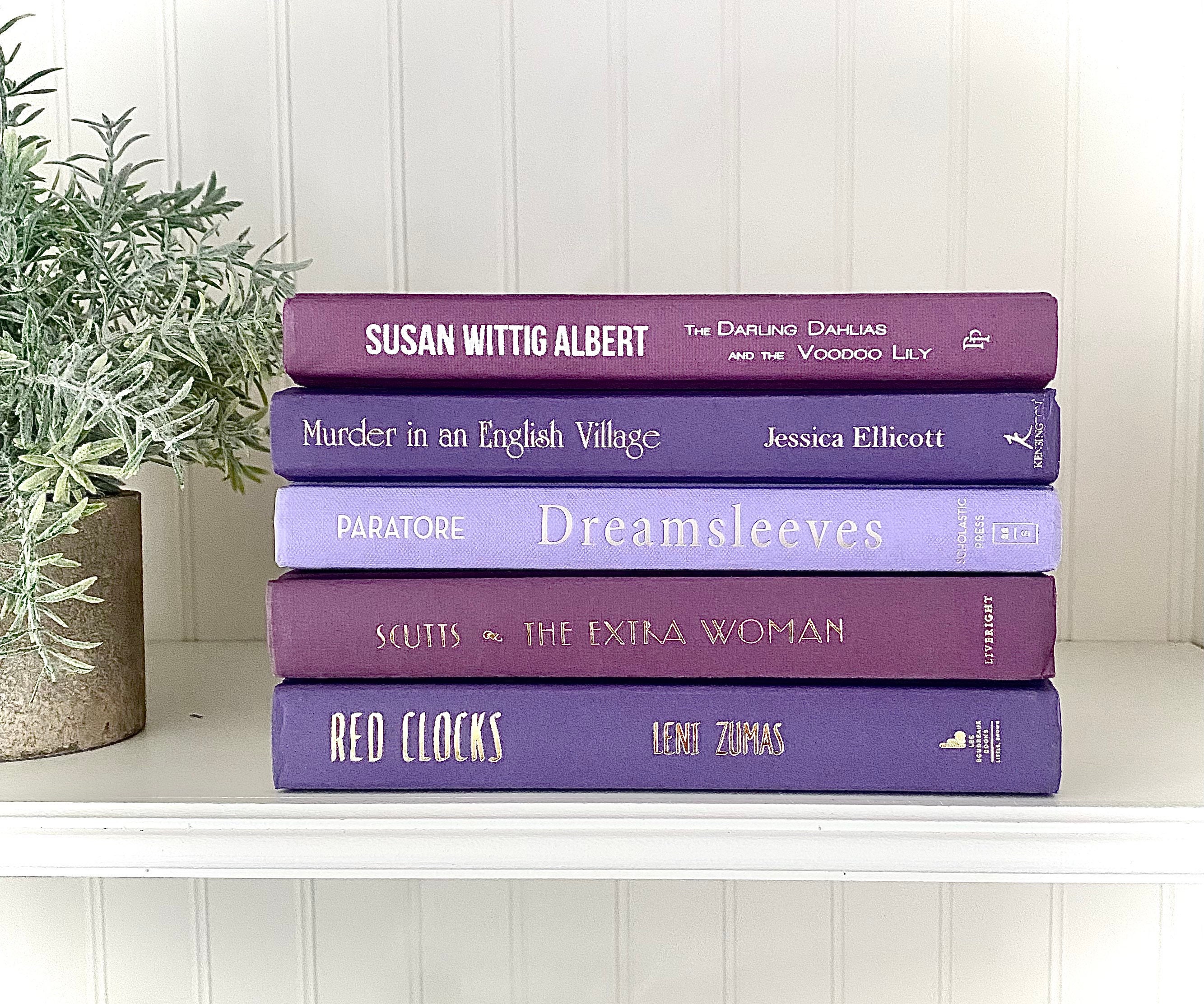 Purple Decorative Book Stack: Purple and Lavender Home Decor Bundle - Etsy