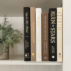 Decorative book, real hardcover books, book shelf display, staging book, coffee table living room decor, aesthetic book for neutral home