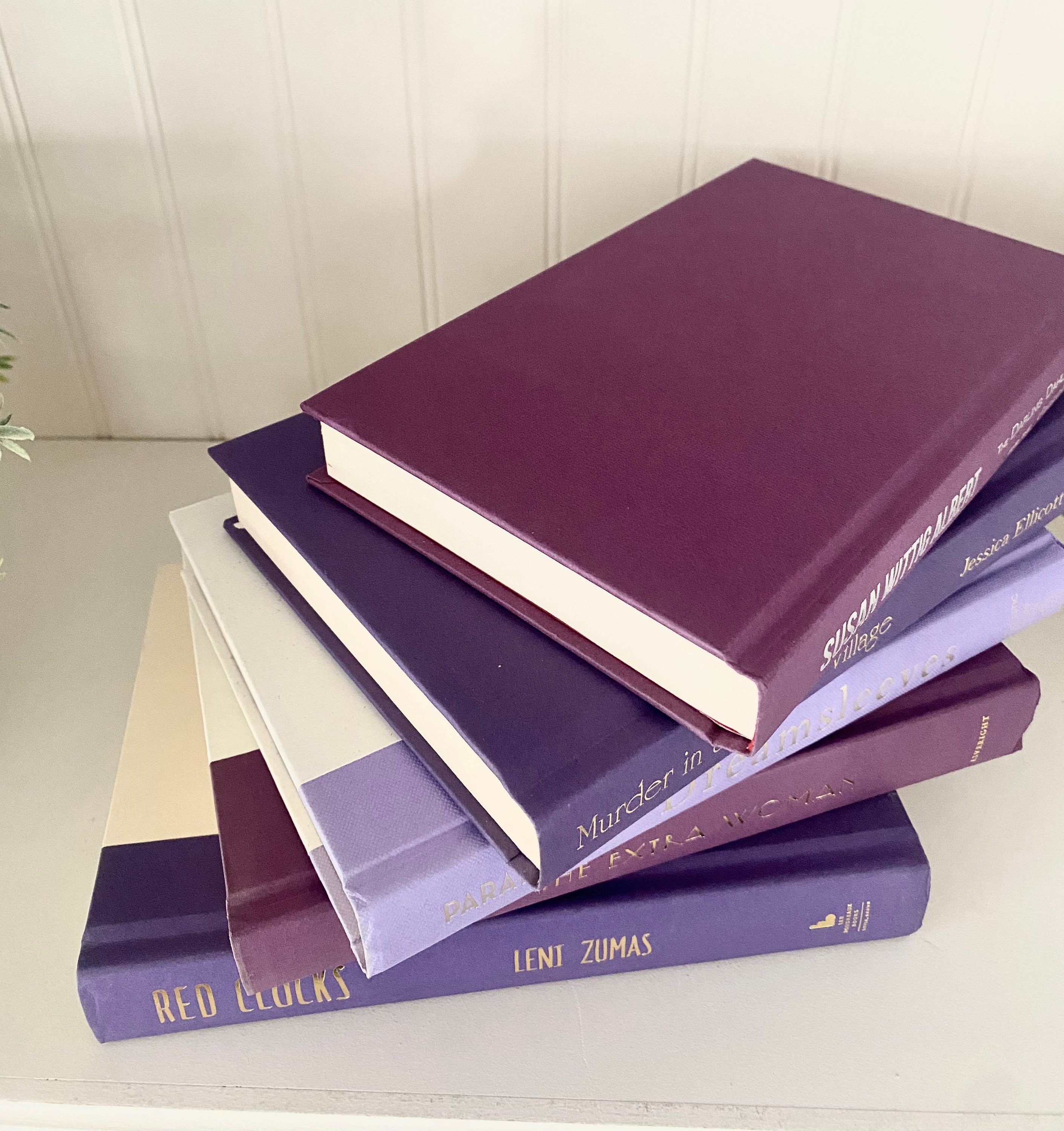 Purple Short Stack Purple Decorative Book Stack: Purple and Lavender Home Decor Bundle - Etsy