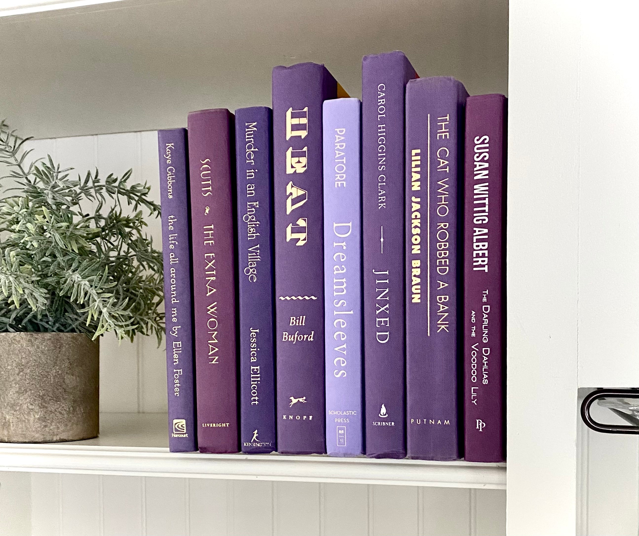 Purple Books, Lavender Book Home Decor, Decorative Books, Book  