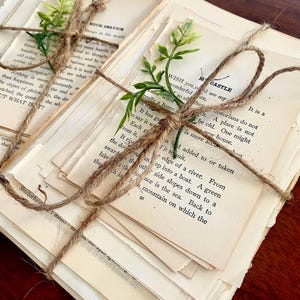 Vintage book table decor, next chapter themed bridal shower, book pages wedding centerpiece, literary wedding decor, book themed decor