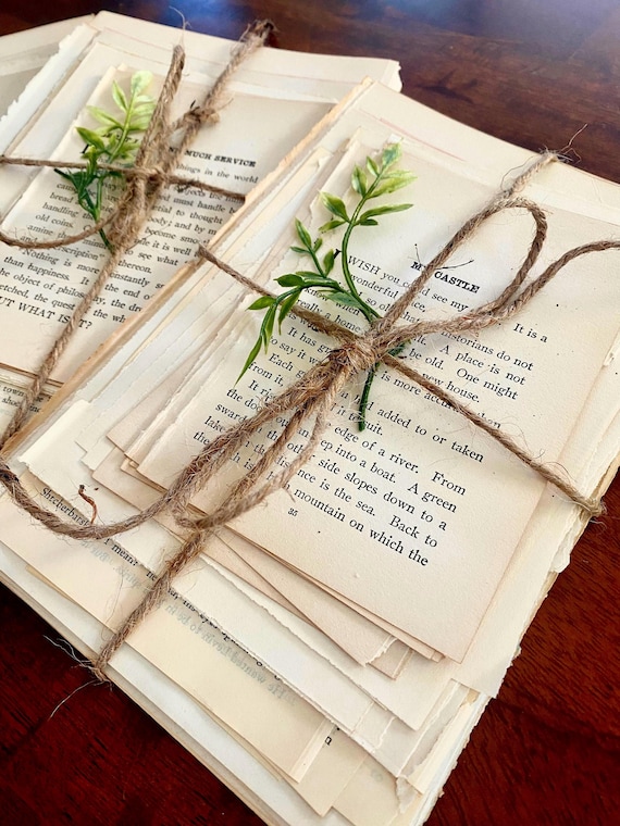 Vintage book table decor, next chapter themed bridal shower, book pages wedding centerpiece, literary wedding decor, book themed decor