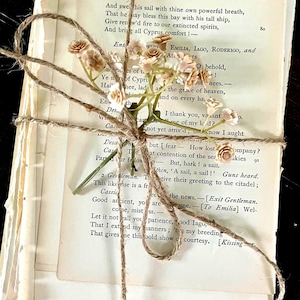 Vintage Book Page Bundle: Shabby Chic Wedding Decor, book decor centerpiece, vintage place setting, next chapter themed shower decor imagem 5