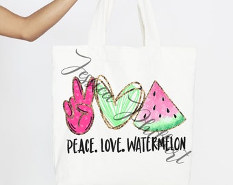 Peace Love Watermelon PNG JPEG- Watermelon PNG, Watermelon Jpeg, Watermelon Clipart, Commercial Design, Instant Download, Sublimation Design