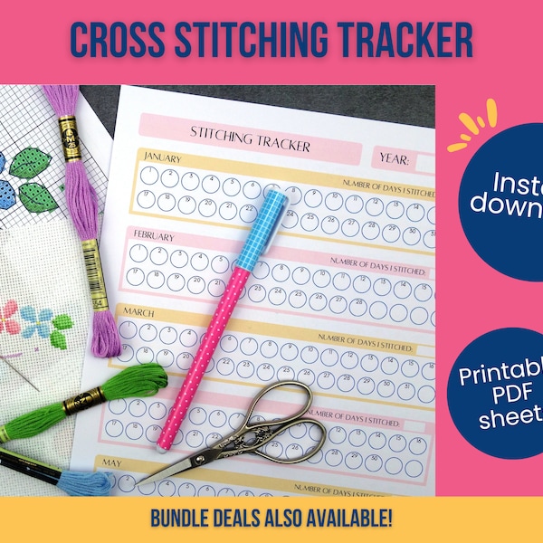 Cross Stitch Tracker Etsy