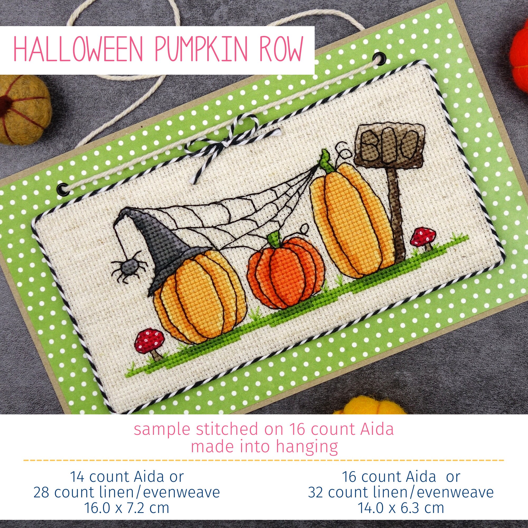 Bundle of Halloween Cross Stitch Patterns, Spooky Cross Stitch Pattern ...
