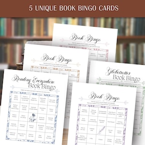 Druckbare Buch Bingo Karten | Spaß & Einzigartige Lesechallenge