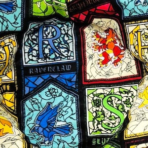 2 Pack Bowl Cozy Gift Set - Beautiful Stained Glass Wizard Houses Magic - Microwave Safe Holder Protects Hands Hot & Cold Cereal or Soup